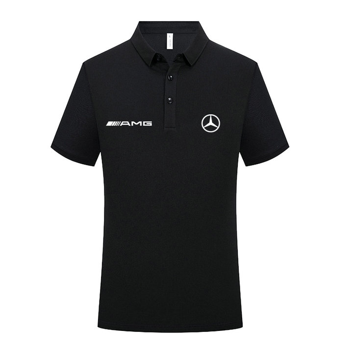 Polo Mercedes AMG 2023 été Patte de Boutonnage Regular Fit T-Shirt Homme